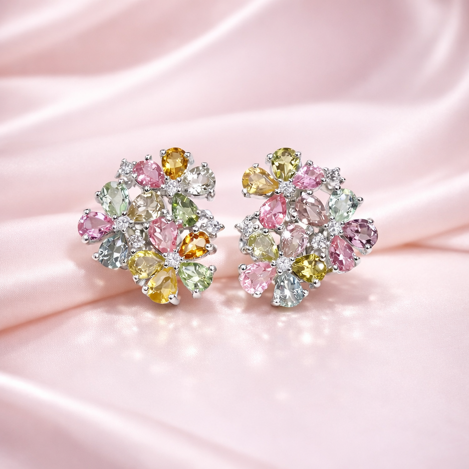 Aretes jardín de Turmalinas