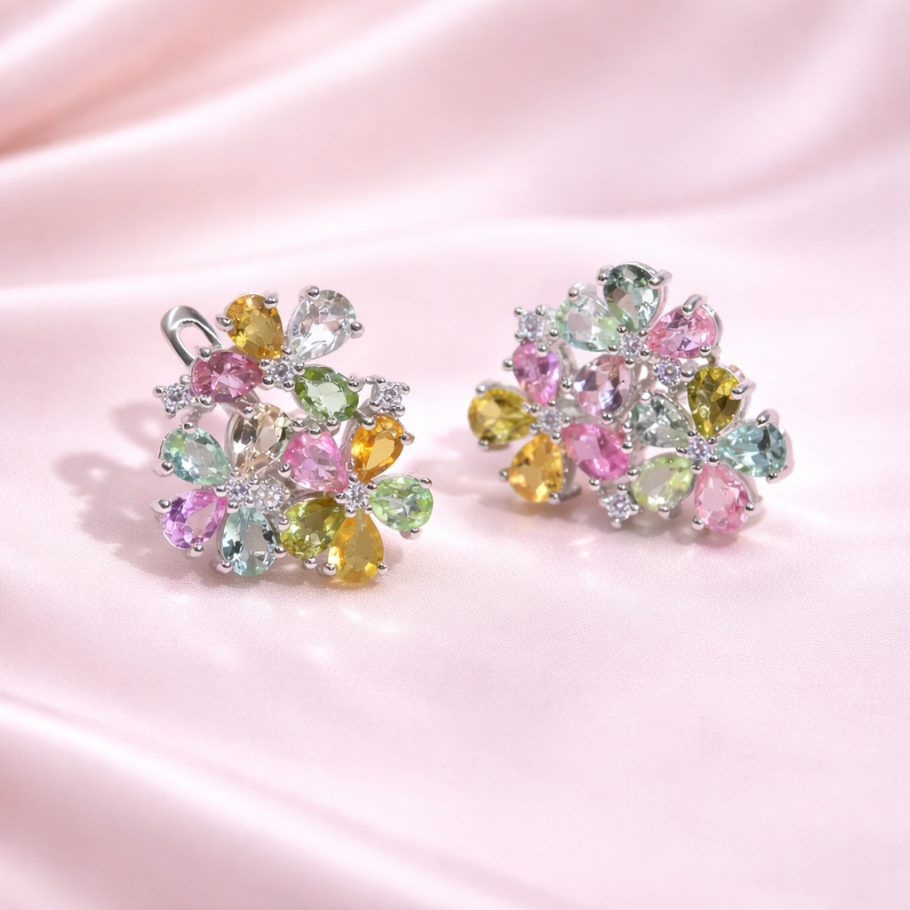 Aretes jardín de Turmalinas