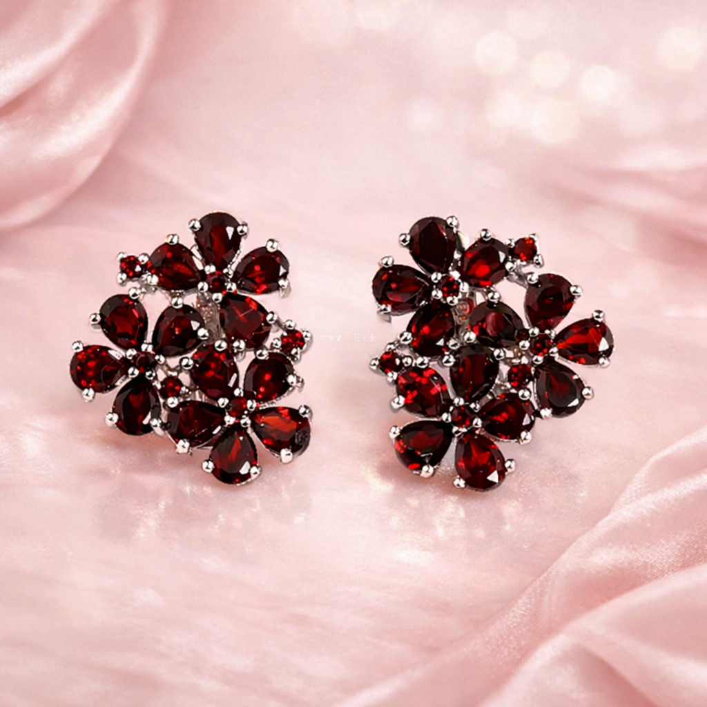 Aretes Granate imperial