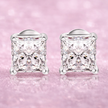 Aretes Princess Moissanite