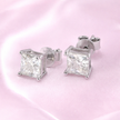 Aretes Princess Moissanite