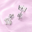 Aretes Princess Moissanite