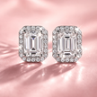 Aretes Radiant & Esmerald Halo
