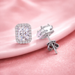 Aretes Radiant & Esmerald Halo