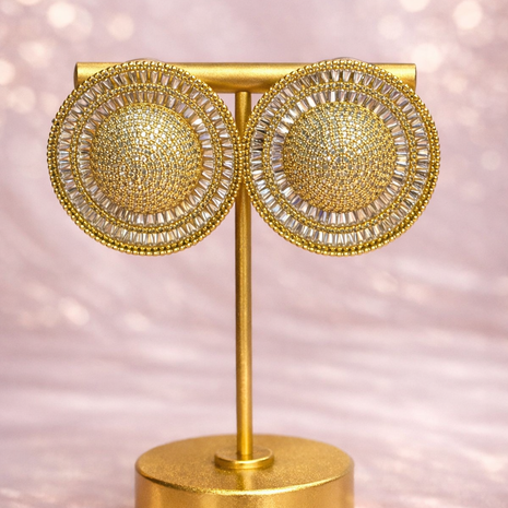 Aretes eclipse dorado
