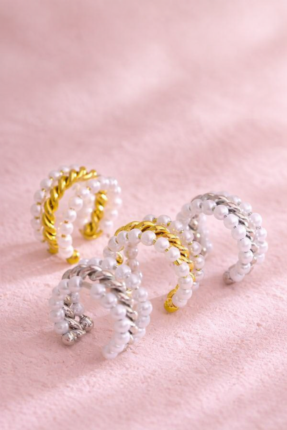 Ear cuff perlas