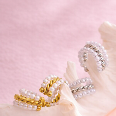 Ear cuff perlas
