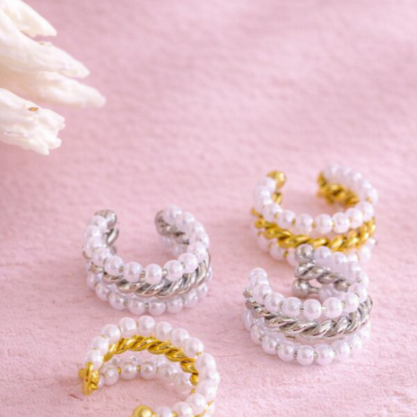 Ear cuff perlas