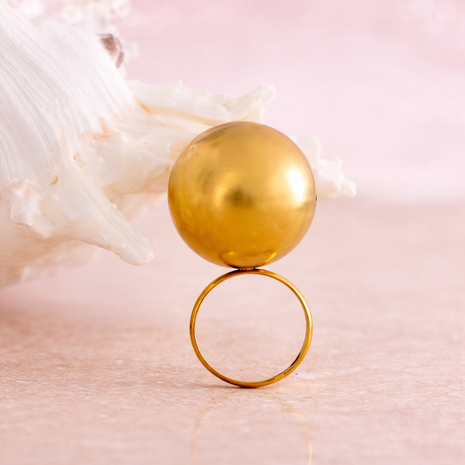 Anillo Esfera Golden