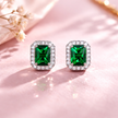 Aretes baño de oro con Zirconia