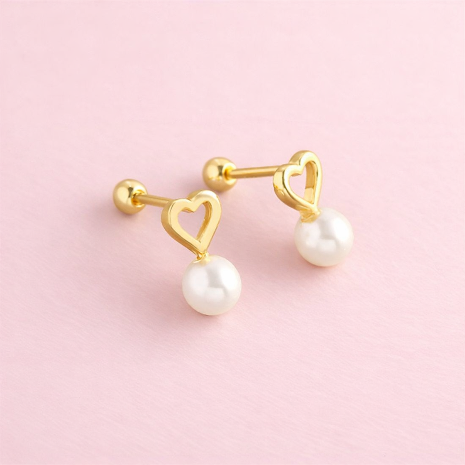 Ear climbers Perla corazón