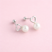 Ear climbers Perla corazón