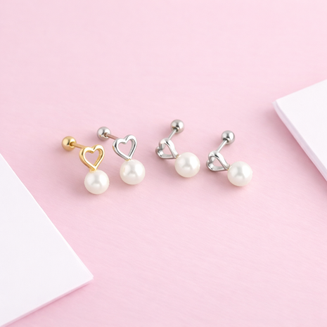 Ear climbers Perla corazón