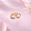 Anillo perlas irregulares
