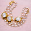 Pulsera triple perlas