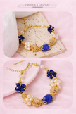 Pulsera lapislázuli y perlas