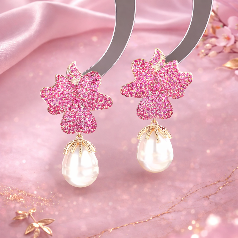 Aretes Perla Magnolia