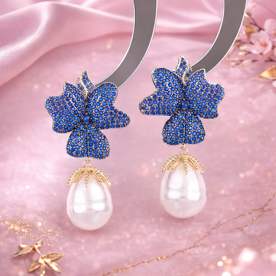 Aretes Perla Magnolia
