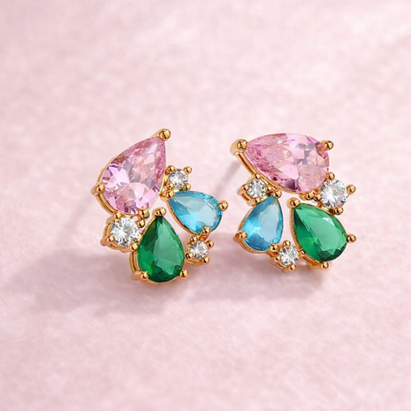 Aretes 3 Drops multicolor