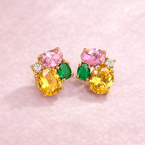 Aretes 3 Oval multicolor