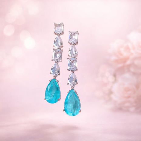 Aretes Esmerald & Tourmaline