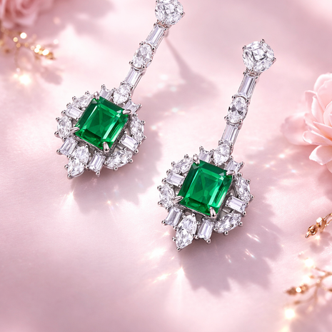 Aretes Imperio Esmeralda