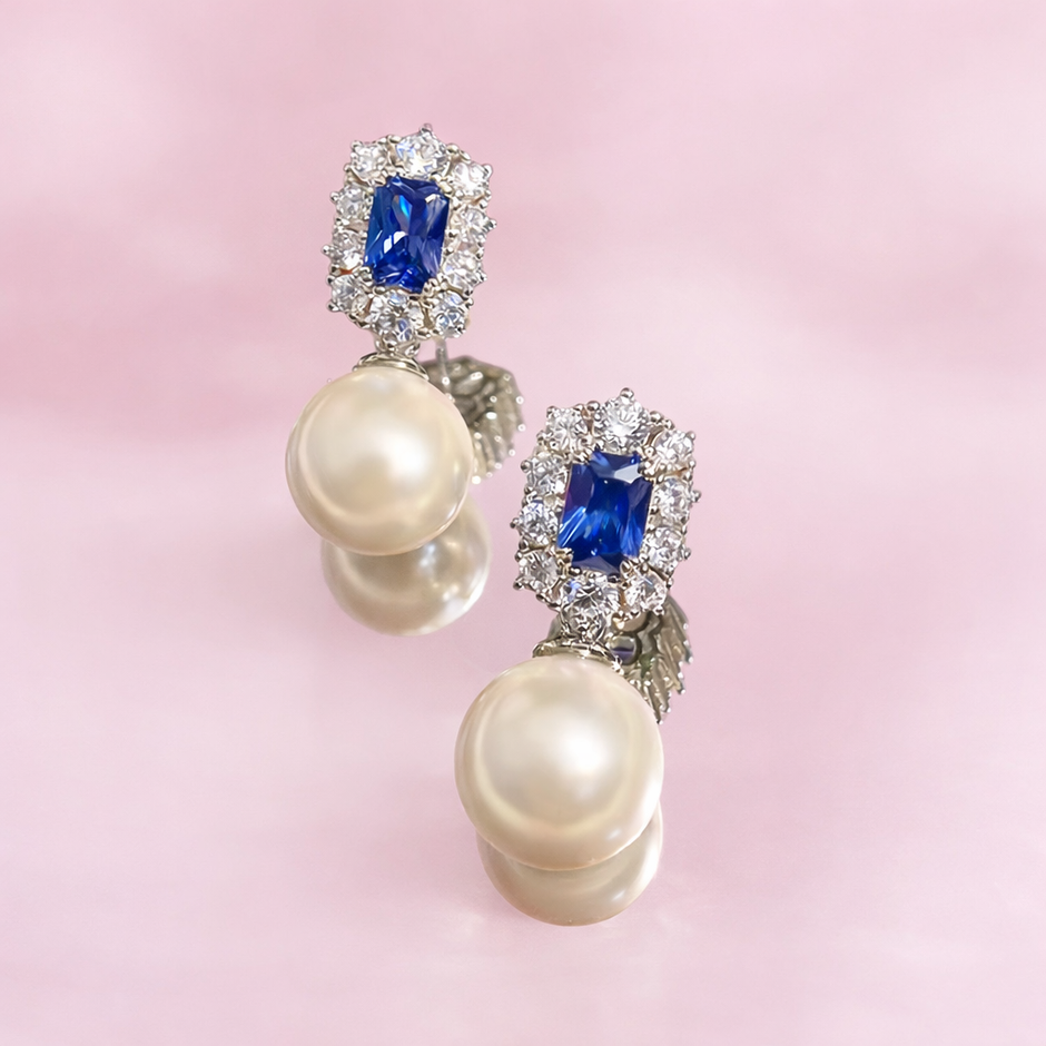 Aretes Tanzanita Pearl