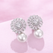 Aretes Flor y perla