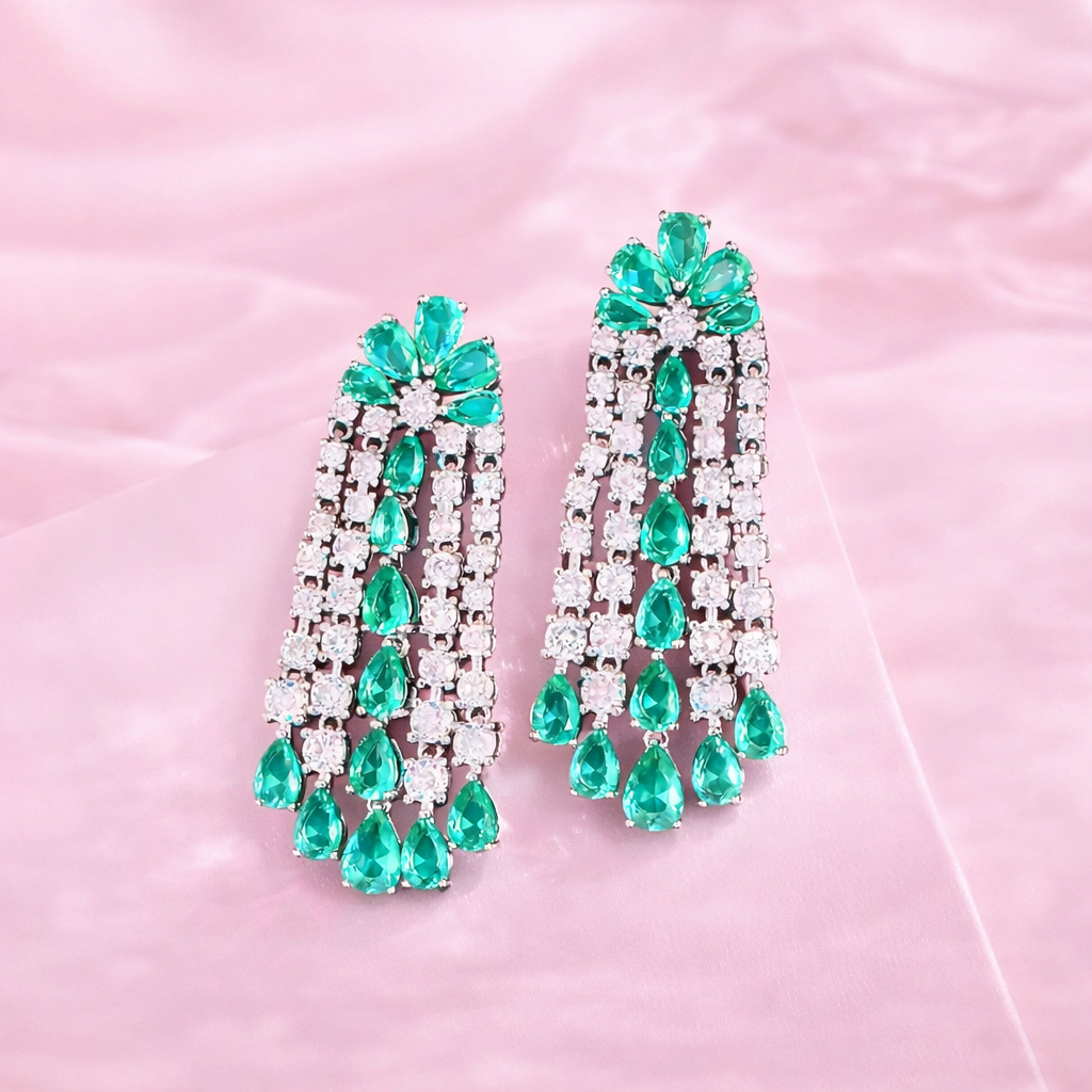 Aretes medusa mint/purple