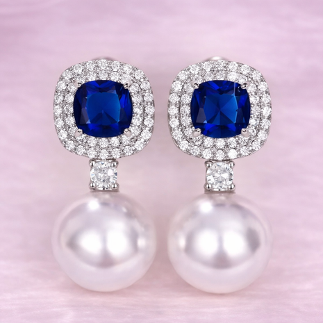 Aretes Pearl sapphire