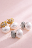 Aretes Perla y zirconias