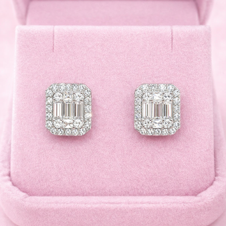 Aretes Square Baguette