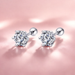 Aretes 6 puntas Moissanite