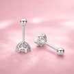 Aretes 6 puntas Moissanite