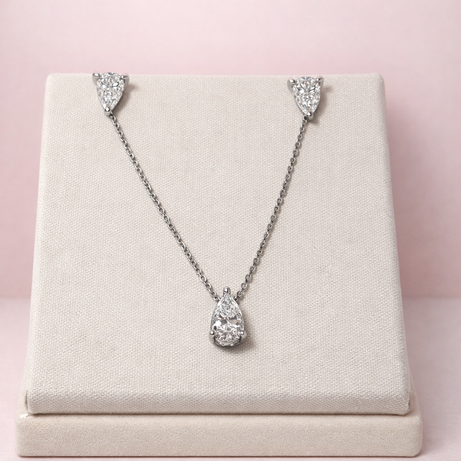 Set Moissanite Drop