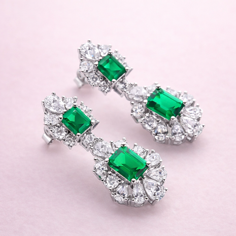Aretes imperial Esmeralda