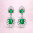 Aretes imperial Esmeralda
