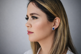 Aretes baño de oro con Zirconia