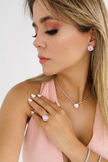 Collar Tennis con corte corazón