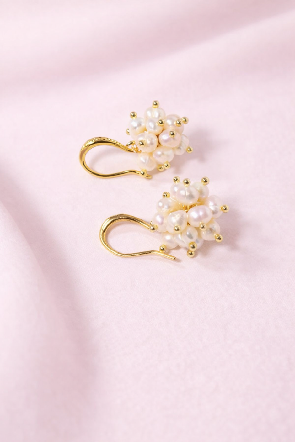 Aretes ramo de perlas