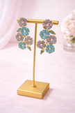 Aretes dúo floral