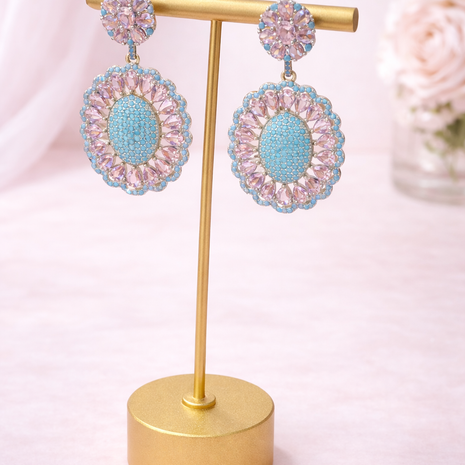 Aretes turquesa pink