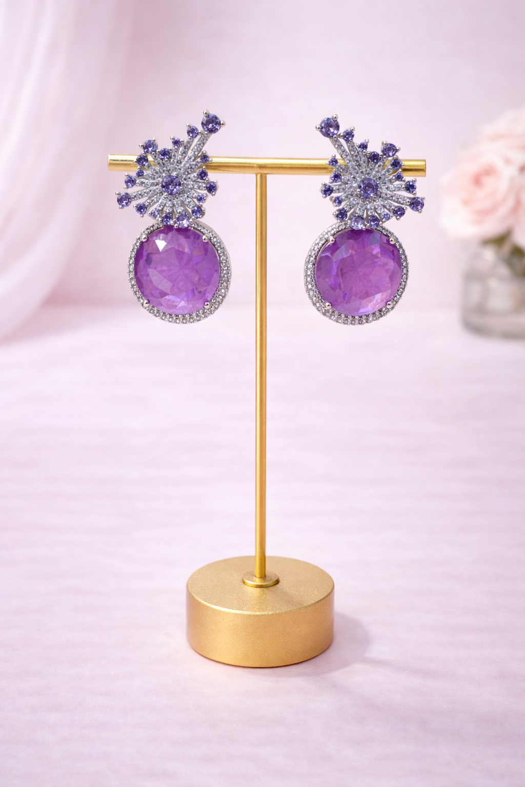 Aretes greca Purple