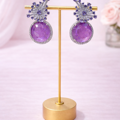 Aretes greca Purple