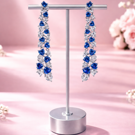 Aretes blue heart