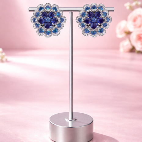 Aretes blue Camelia