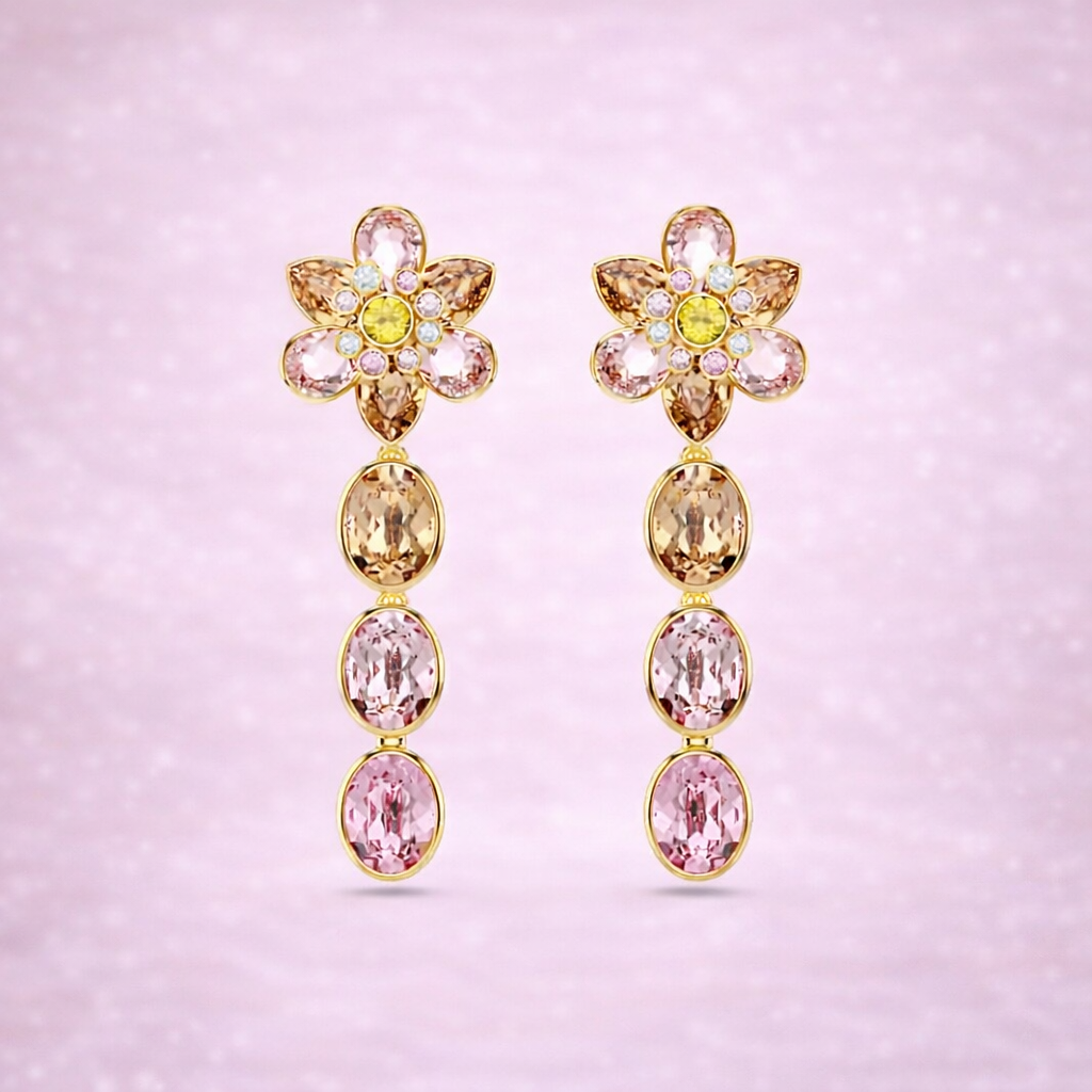 Aretes Flor Rose