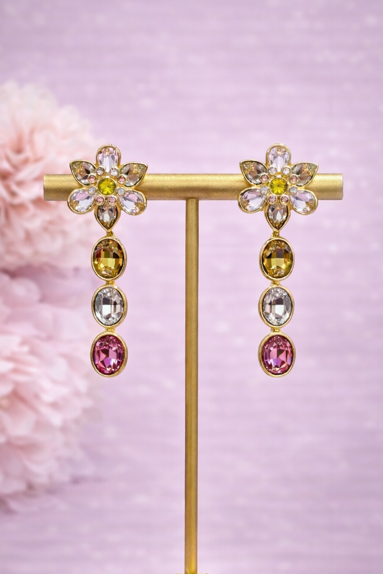 Aretes Flor Rose