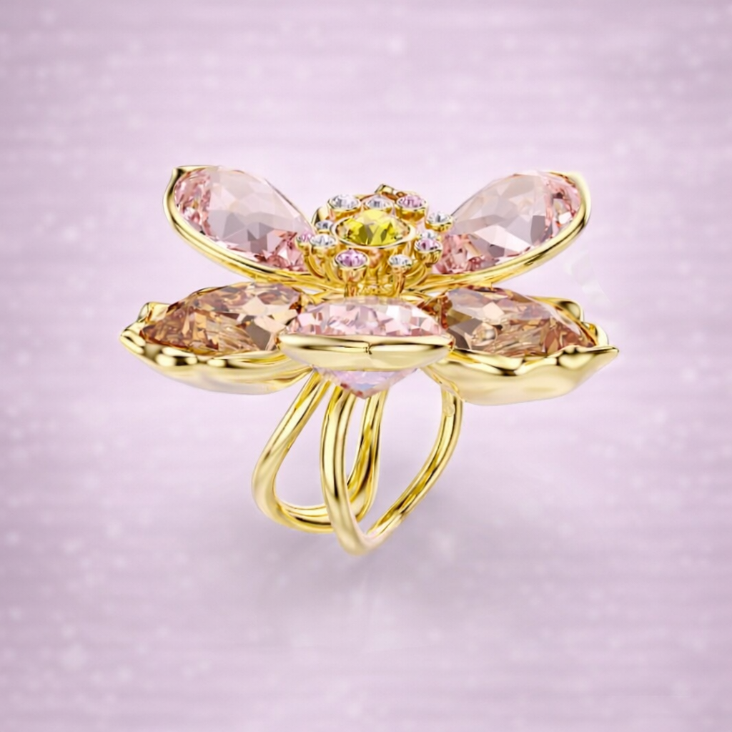 Anillo Flor de Cristal Rose