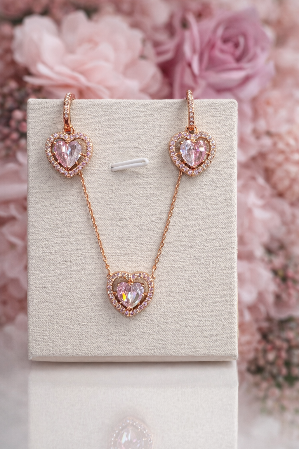 Set Corazones de cristal